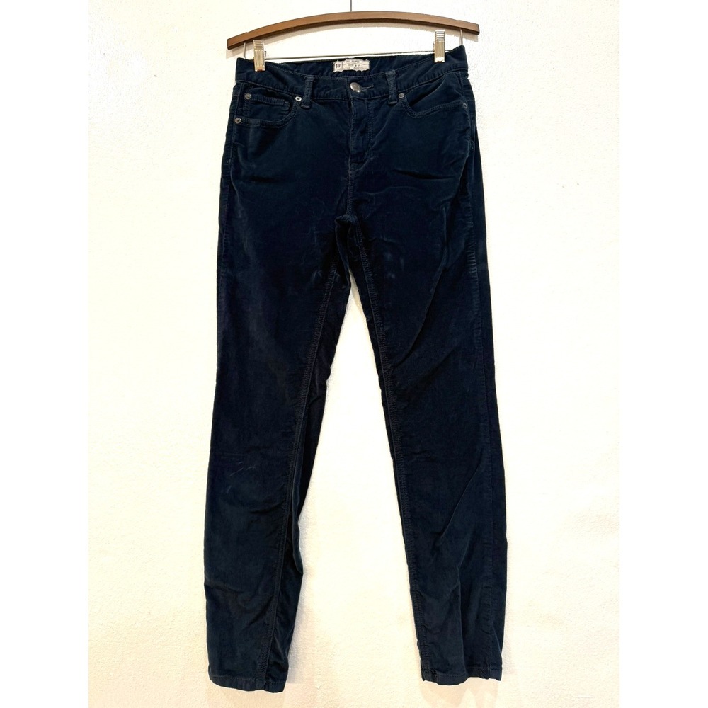 Free People Size 27 Blue Corduroy 5 Pocket Pants Jeans Inseam 27"